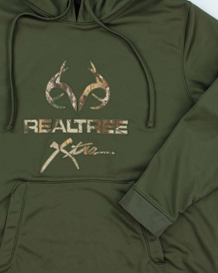 Vintage Y2K Real Tree Embroidered Camo Logo Hoodie - XL