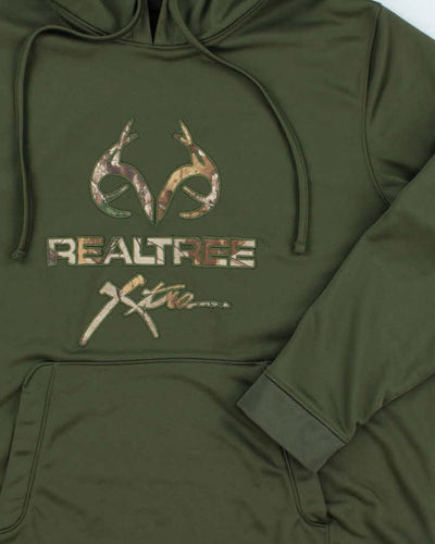 Vintage Y2K Real Tree Embroidered Camo Logo Hoodie - XL