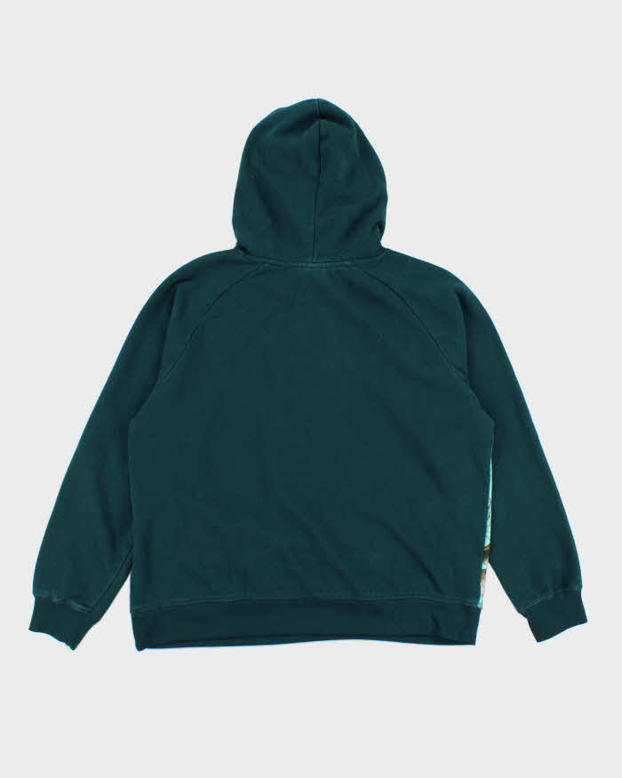 Vintage Y2K Real Tree Embroidered Blue Camo Logo Hoodie - M