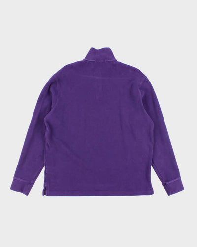 Vintage Ralph Lauren Purple Quarter-Zip Jumper - L