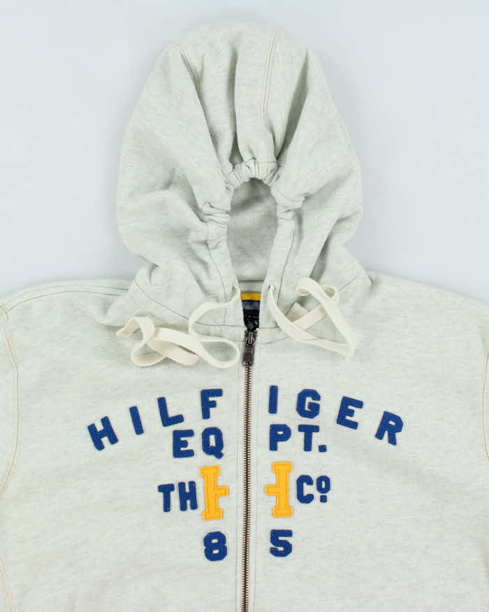 Vintage 2000's Tommy Hilfiger Spell Out Zip Up Hoodie - L