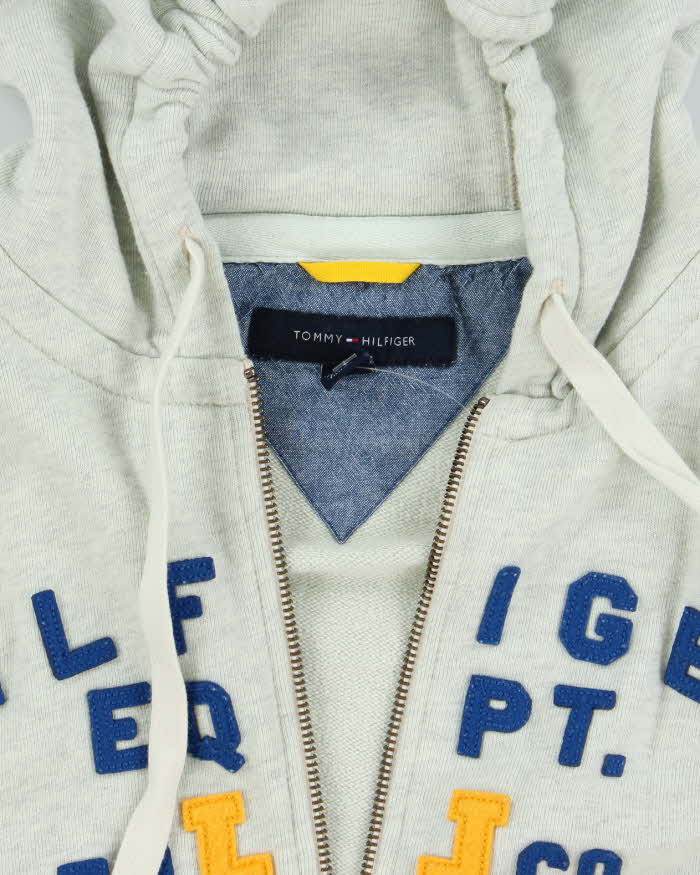 Vintage 2000's Tommy Hilfiger Spell Out Zip Up Hoodie - L