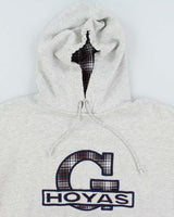 Vintage 90's Hoyas Tartan Print Oversized Hoodie - L