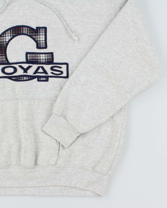Vintage 90's Hoyas Tartan Print Oversized Hoodie - L