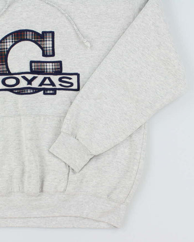 Vintage 90's Hoyas Tartan Print Oversized Hoodie - L