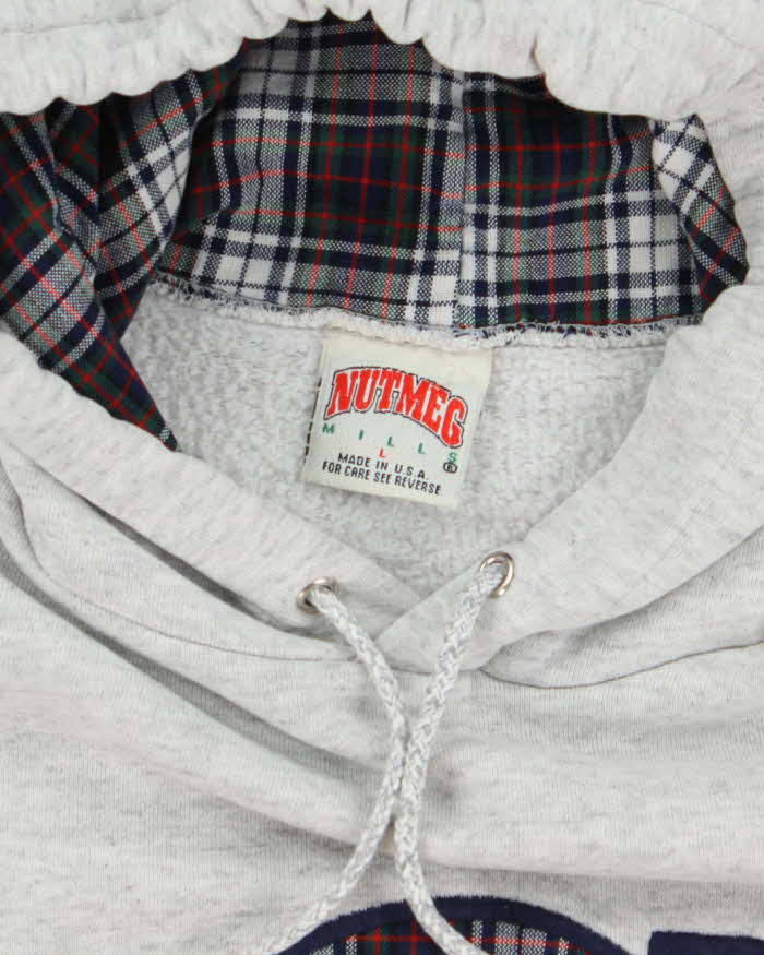 Vintage 90's Hoyas Tartan Print Oversized Hoodie - L