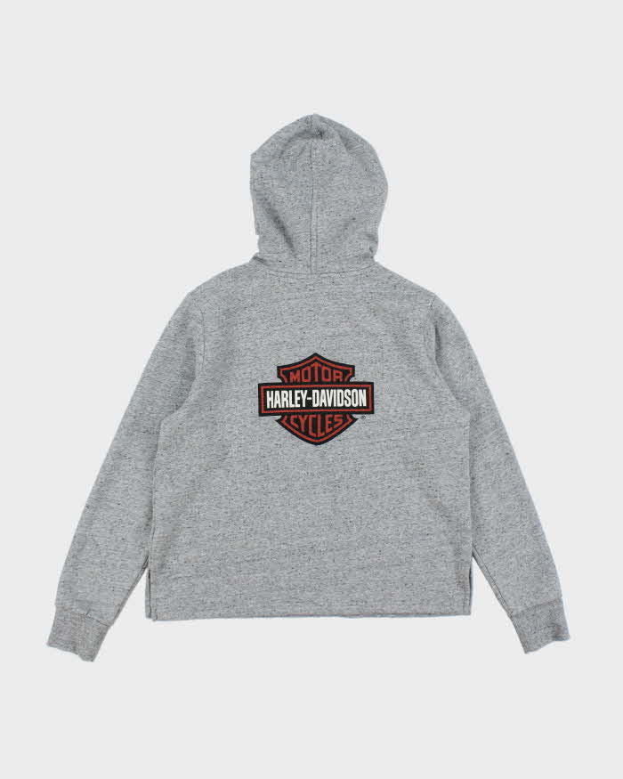 Vintage Y2K Harley Davidson Lightweight Graphic Print Hoodie - L