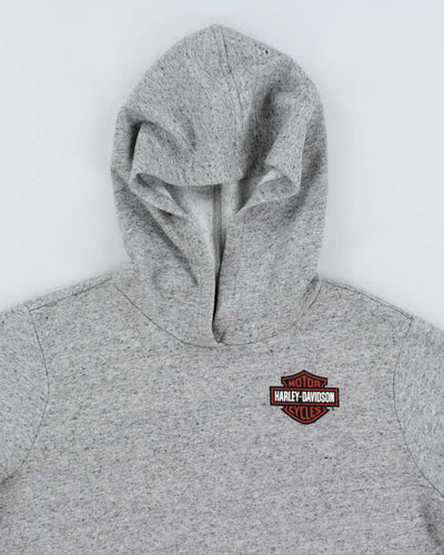 Vintage Y2K Harley Davidson Lightweight Graphic Print Hoodie - L
