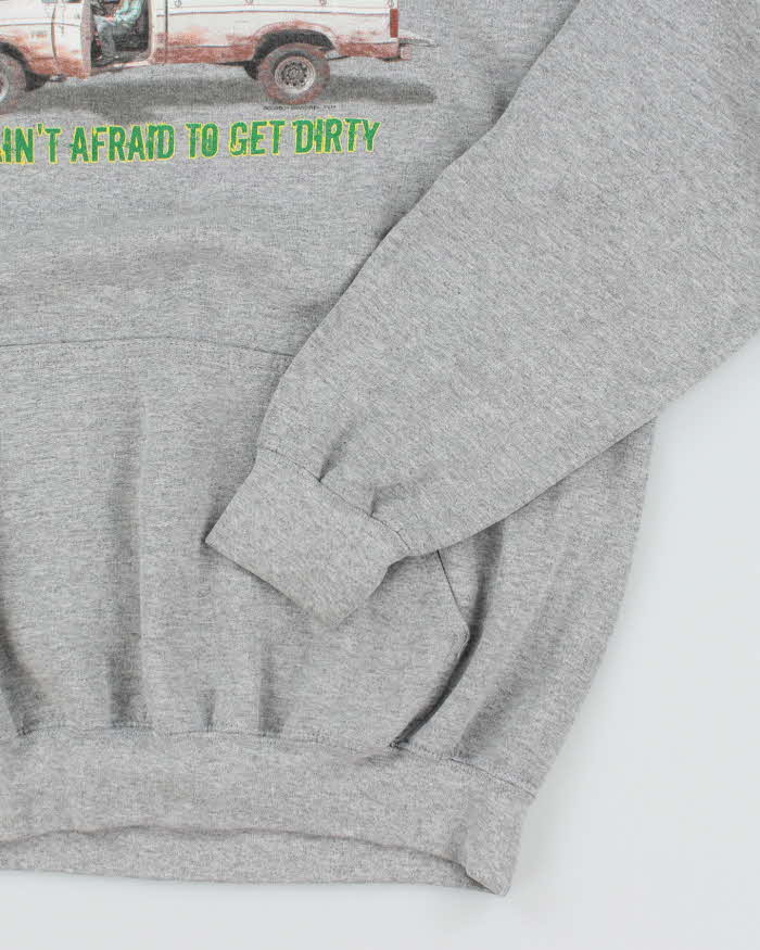 Vintage 2000's Farm Girls Slogan Funny Hoodie - M