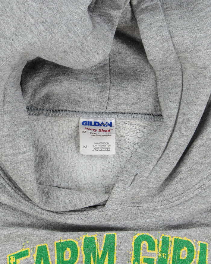Vintage 2000's Farm Girls Slogan Funny Hoodie - M