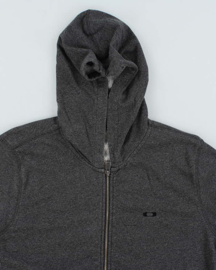 Vintage Y2K Oakley Small Logo Zip Up Hoodie - M