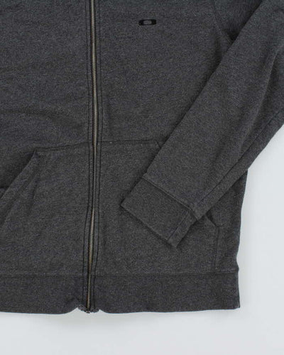 Vintage Y2K Oakley Small Logo Zip Up Hoodie - M