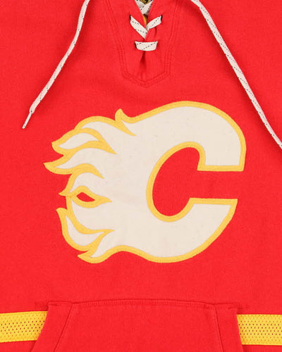 Vintage 2000's CCM Calgary Flames Jersey Style Hoodie - M