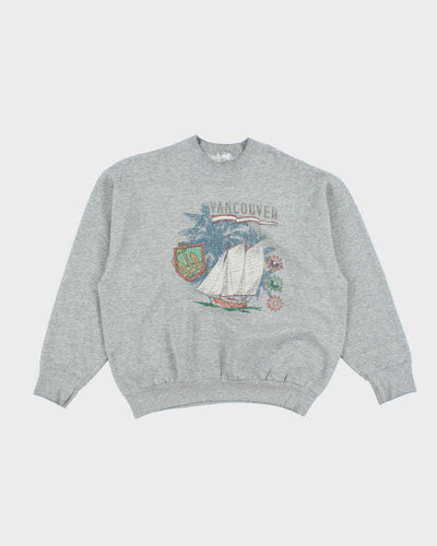Vintage 90's Vancouver Sail Boat Graphic Sweatshirt - L