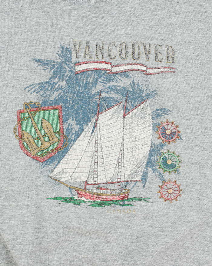 Vintage 90's Vancouver Sail Boat Graphic Sweatshirt - L