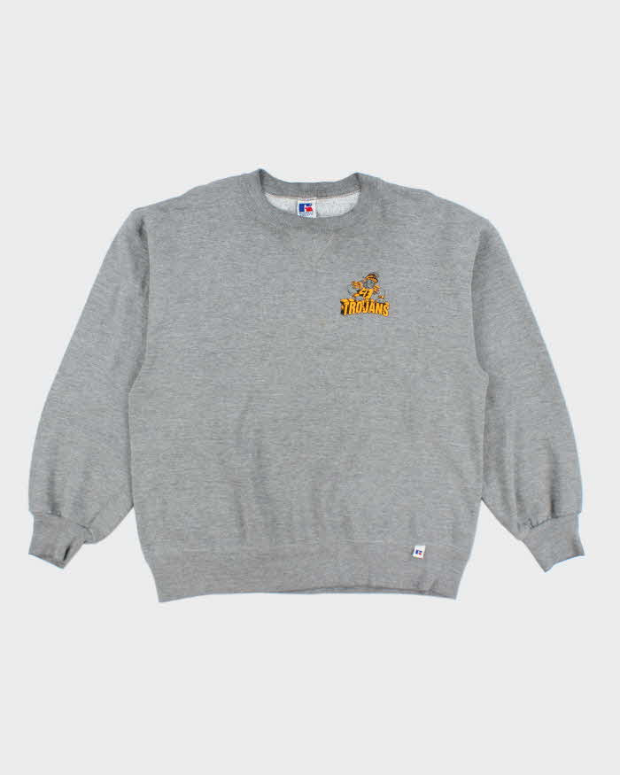 Vintage 2000's Russell Athletic Trojan's Small Graphic Sweatshirt - L
