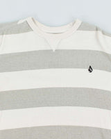 Vintage 2000's Volcom Striped Waffle Sweatshirt - M