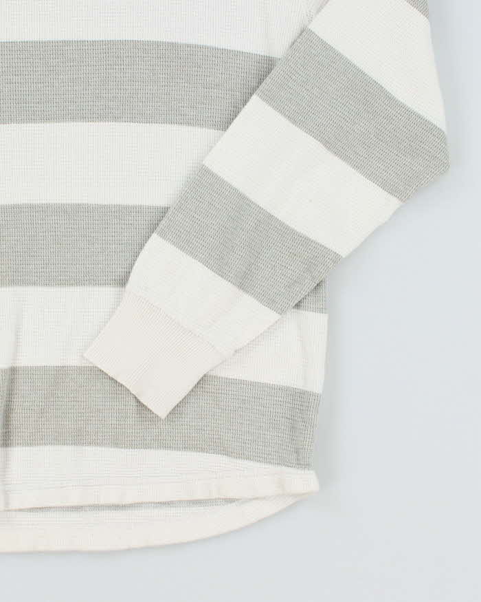 Vintage 2000's Volcom Striped Waffle Sweatshirt - M