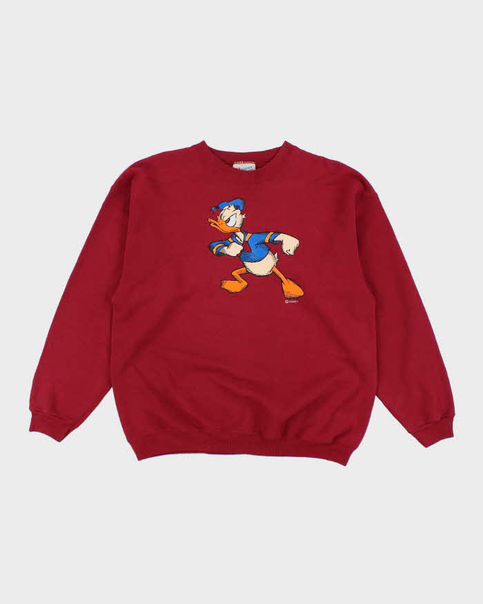 Vintage 90's Disney Donal Duck Graphic Sweatshirt - L