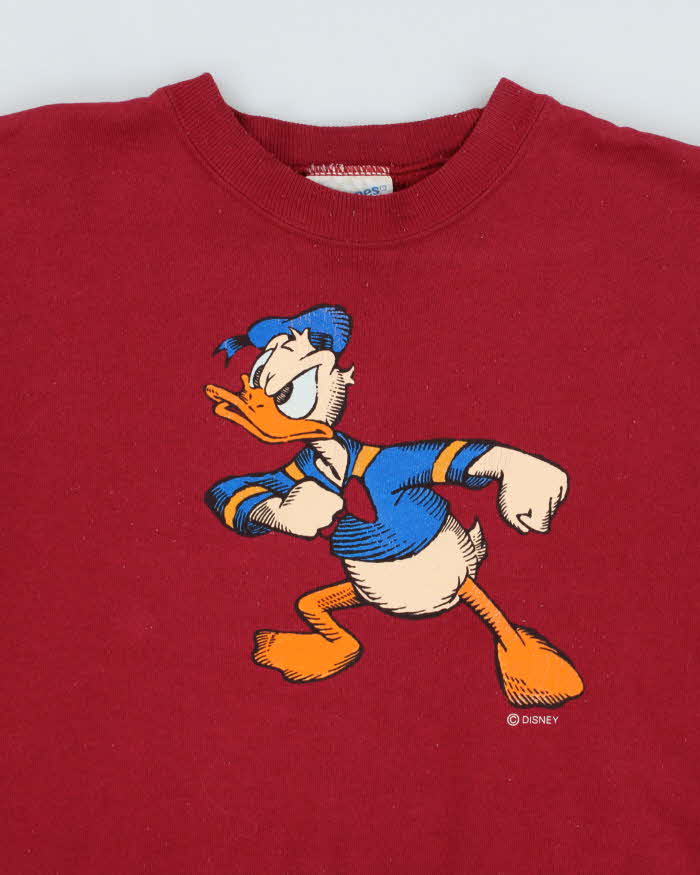 Vintage 90's Disney Donal Duck Graphic Sweatshirt - L