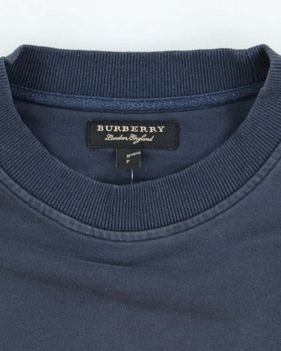 Vintage Y2K Burberry Embroidered Crest Logo Sweatshirt - S