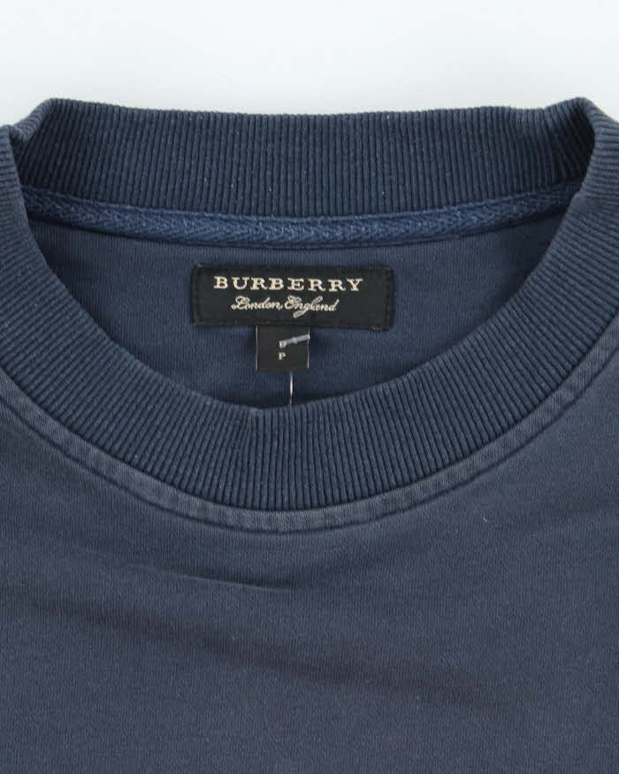 Vintage Y2K Burberry Embroidered Crest Logo Sweatshirt - S