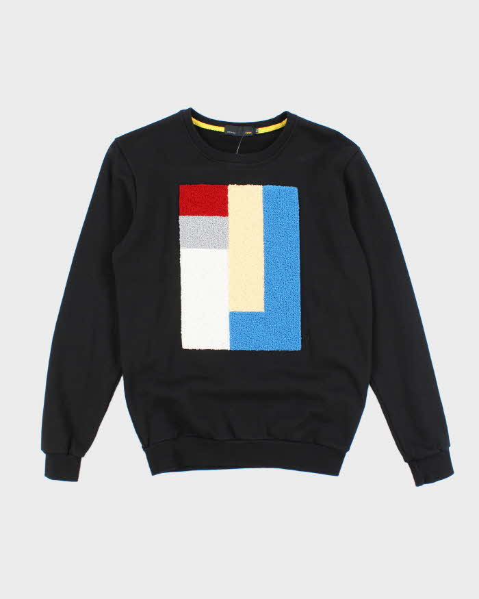 Vintage Y2K Fendi Textured Logo Sweatshirt - XL