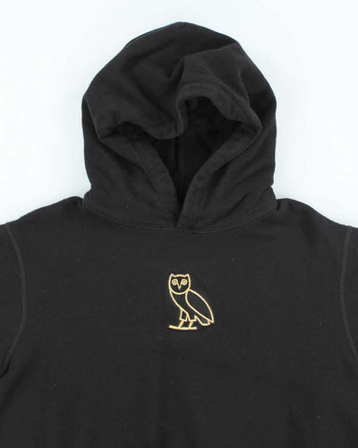 Octobers Very Owns Embroidered Owl Logo Hoodie - M