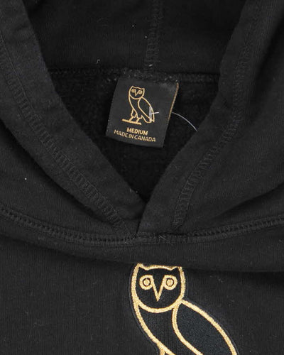 Octobers Very Owns Embroidered Owl Logo Hoodie - M