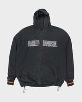 Vintage 2000's Harley Davidson Embroidered Zip Up Hoodie - XXL