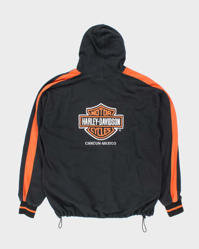 Vintage 2000's Harley Davidson Embroidered Zip Up Hoodie - XXL