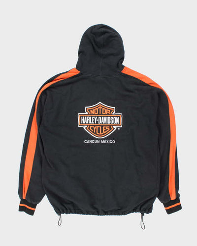 Vintage 2000's Harley Davidson Embroidered Zip Up Hoodie - XXL