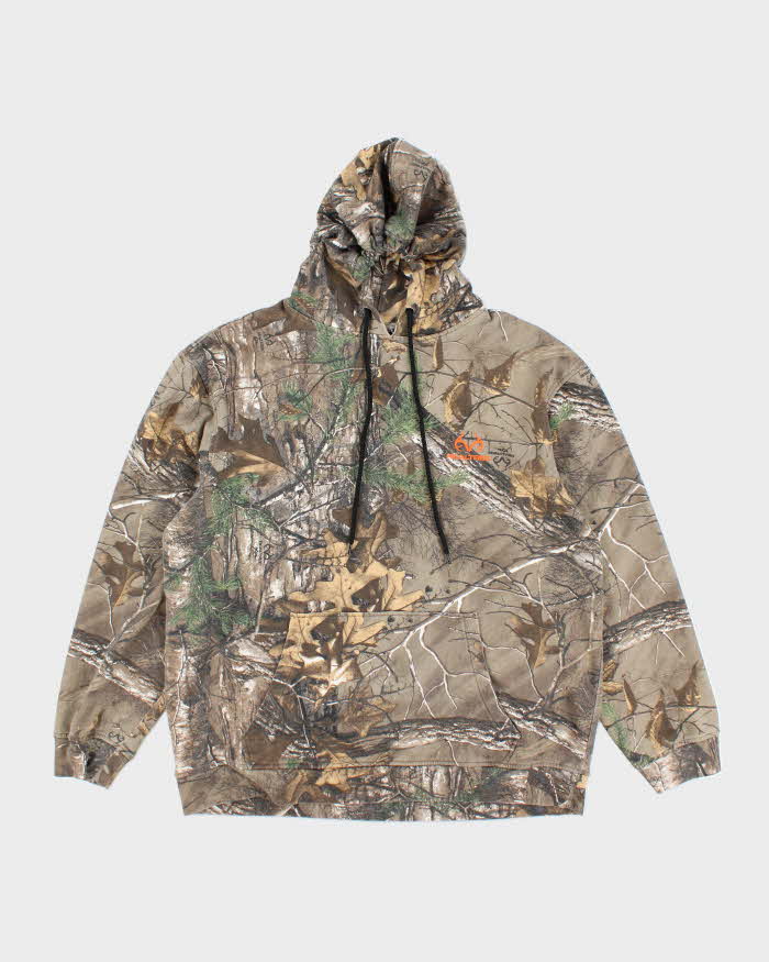 Vintage Y2K Real Tree Camouflage Hoodie - L