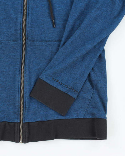 Vintage Y2K Armani Exchange Lightweight Zip Up Hoodie - L