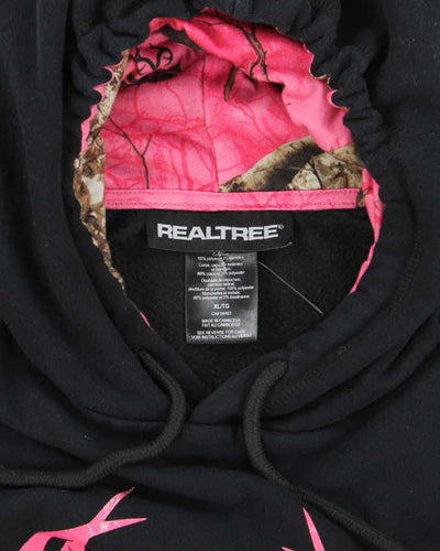 Vintage Y2K Real Tree Pink Camouflage Branded Hoodie - XL