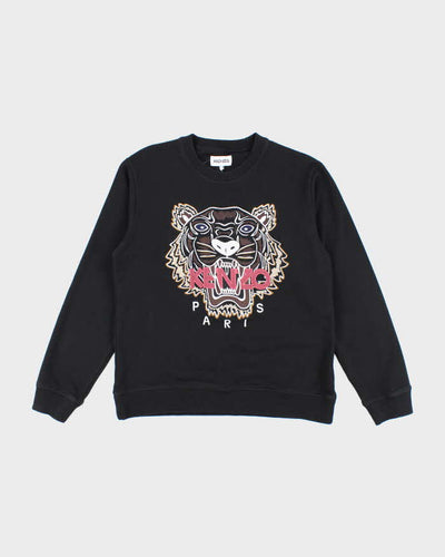 Kenzo Black Embroidered Sweatshirt - M