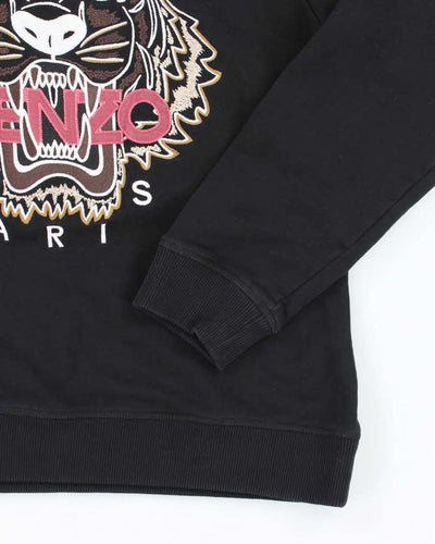 Kenzo Black Embroidered Sweatshirt - M