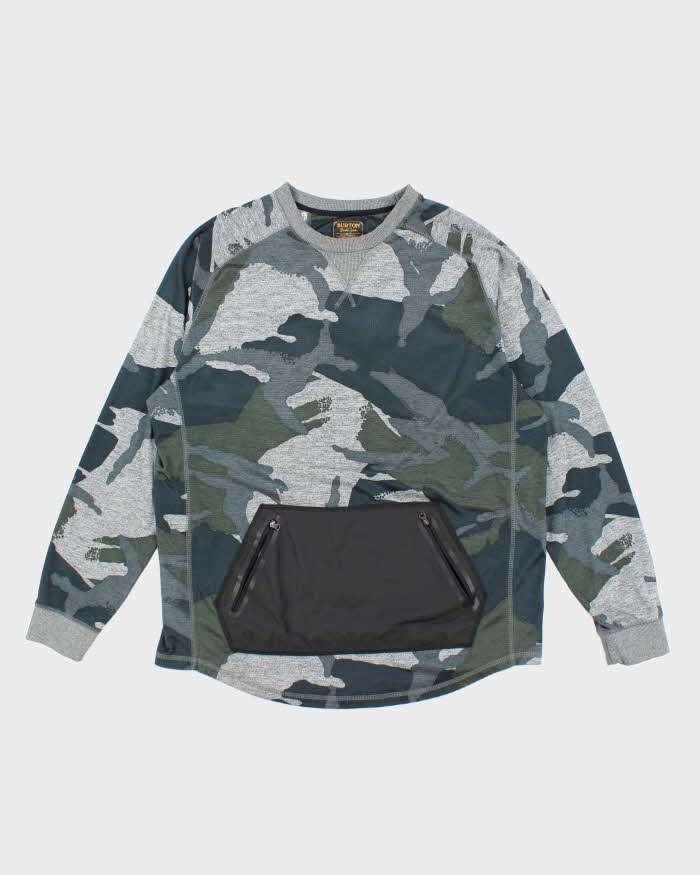 Vintage Burton Camouflage Sweatshirt - XXL