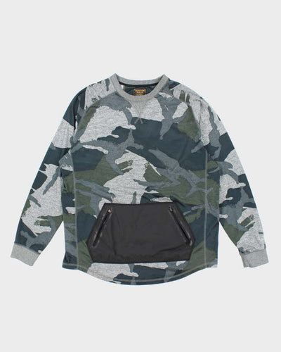 Vintage Burton Camouflage Sweatshirt - XXL