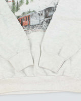 Vintage 90's Steam Train Graphic Print Sweatshirt - L