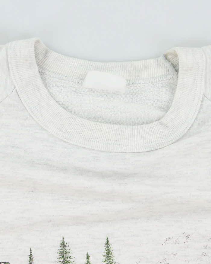 Vintage 90's Steam Train Graphic Print Sweatshirt - L