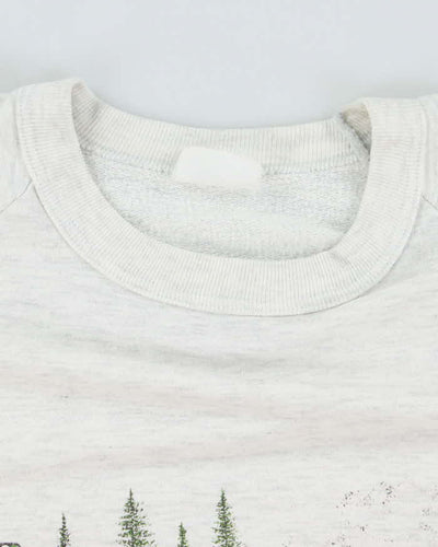 Vintage 90's Steam Train Graphic Print Sweatshirt - L
