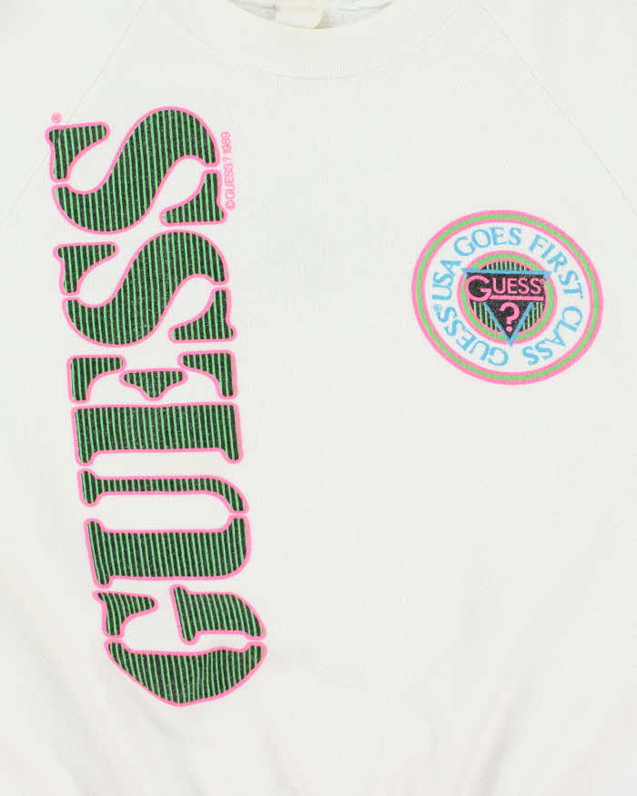 Vintage 90's Guess USA Goes First Class Sweatshirt - M