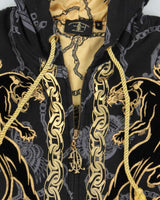 Vintage Y2K Christian Audiger Sequined Graphic Print Zip Up Hoodie - S