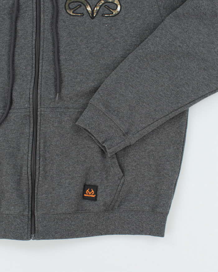 Vintage Y2K Real Tree Oversized Zip Up Hoodie - XXL