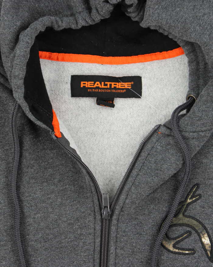 Vintage Y2K Real Tree Oversized Zip Up Hoodie - XXL