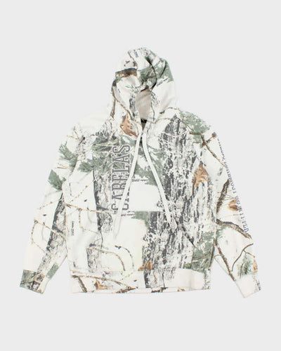 Vintage 2000's Cabella's Snow Real Tree Camo Hoodie - L