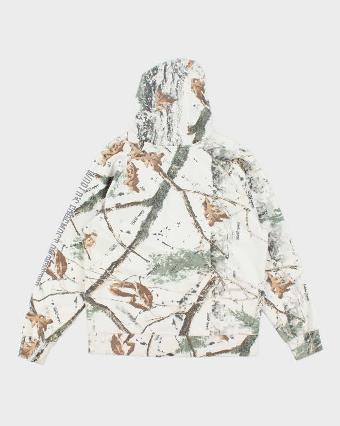 Vintage 2000's Cabella's Snow Real Tree Camo Hoodie - L