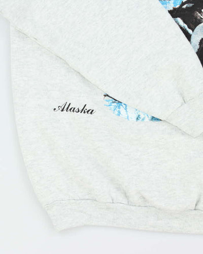 Vintage 90's Alaska Snow Eagle Graphic Sweatshirt - XL