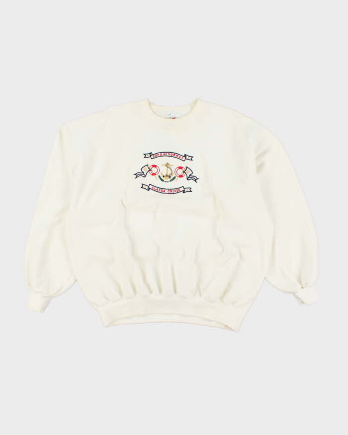 Vintage 90's Embroidered Song of Norway Sweatshirt - XL